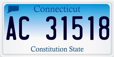 CT license plate AC31518