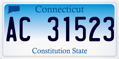 CT license plate AC31523