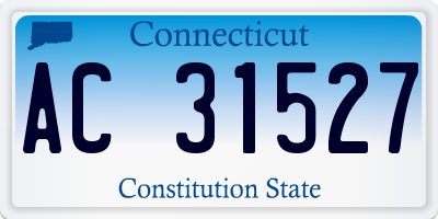 CT license plate AC31527