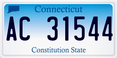 CT license plate AC31544