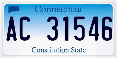 CT license plate AC31546