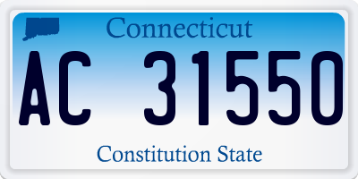 CT license plate AC31550