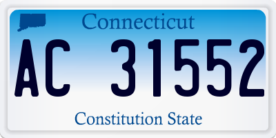 CT license plate AC31552