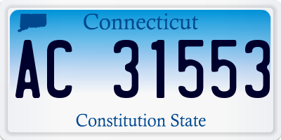 CT license plate AC31553