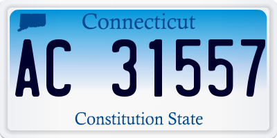 CT license plate AC31557
