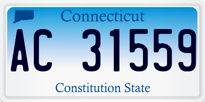 CT license plate AC31559