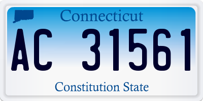 CT license plate AC31561