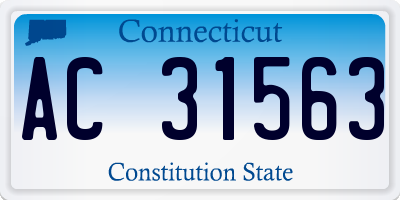 CT license plate AC31563
