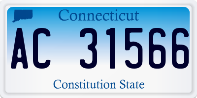 CT license plate AC31566