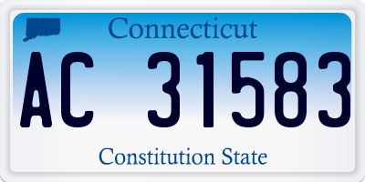 CT license plate AC31583