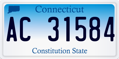 CT license plate AC31584