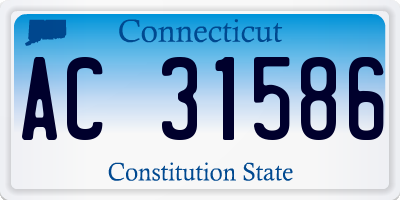 CT license plate AC31586