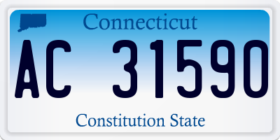 CT license plate AC31590