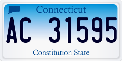 CT license plate AC31595