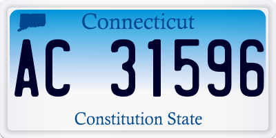 CT license plate AC31596