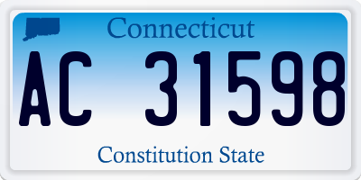 CT license plate AC31598