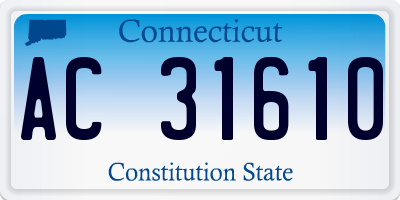 CT license plate AC31610