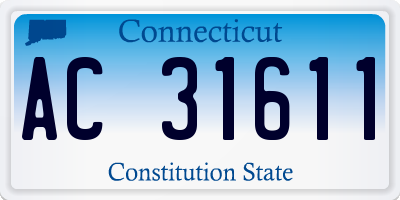CT license plate AC31611