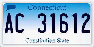CT license plate AC31612