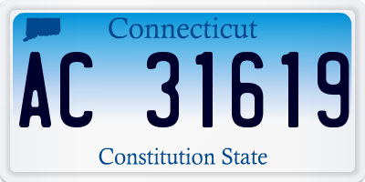 CT license plate AC31619
