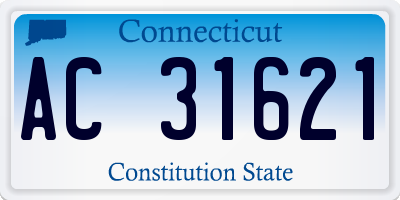 CT license plate AC31621
