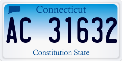 CT license plate AC31632