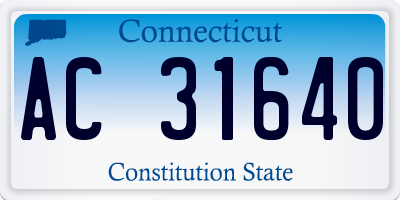 CT license plate AC31640
