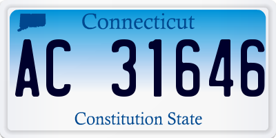 CT license plate AC31646