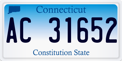 CT license plate AC31652