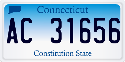 CT license plate AC31656