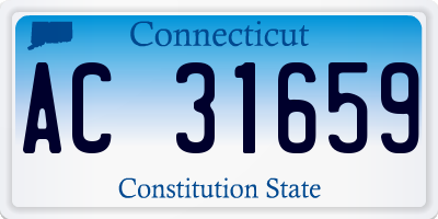 CT license plate AC31659