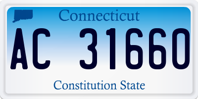 CT license plate AC31660
