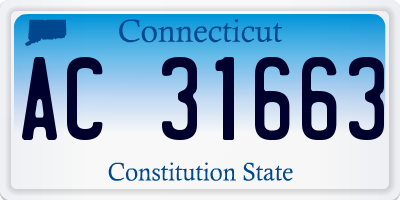 CT license plate AC31663