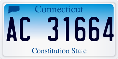 CT license plate AC31664