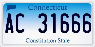 CT license plate AC31666