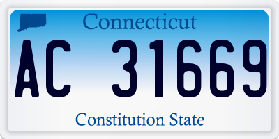 CT license plate AC31669