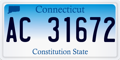 CT license plate AC31672
