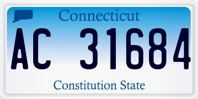 CT license plate AC31684