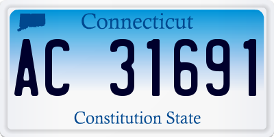 CT license plate AC31691