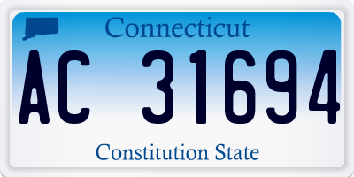 CT license plate AC31694
