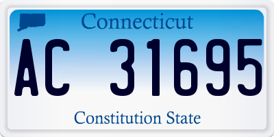 CT license plate AC31695