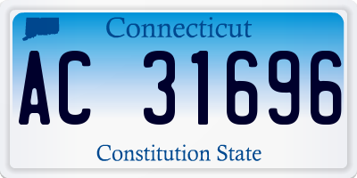 CT license plate AC31696