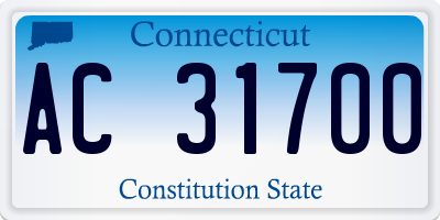 CT license plate AC31700