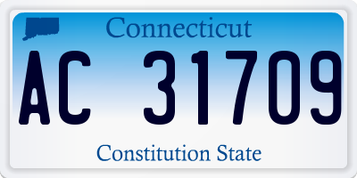 CT license plate AC31709