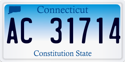 CT license plate AC31714