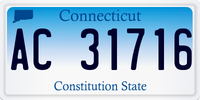 CT license plate AC31716