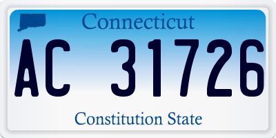 CT license plate AC31726