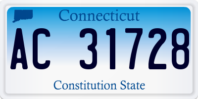 CT license plate AC31728