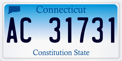 CT license plate AC31731