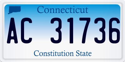 CT license plate AC31736
